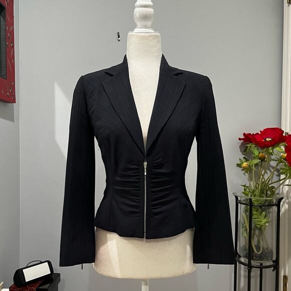 NEW Banana Republic Wool Pinstripe Structured Hourglass Classic Blazer Jacket 2 - Picture 6 of 14